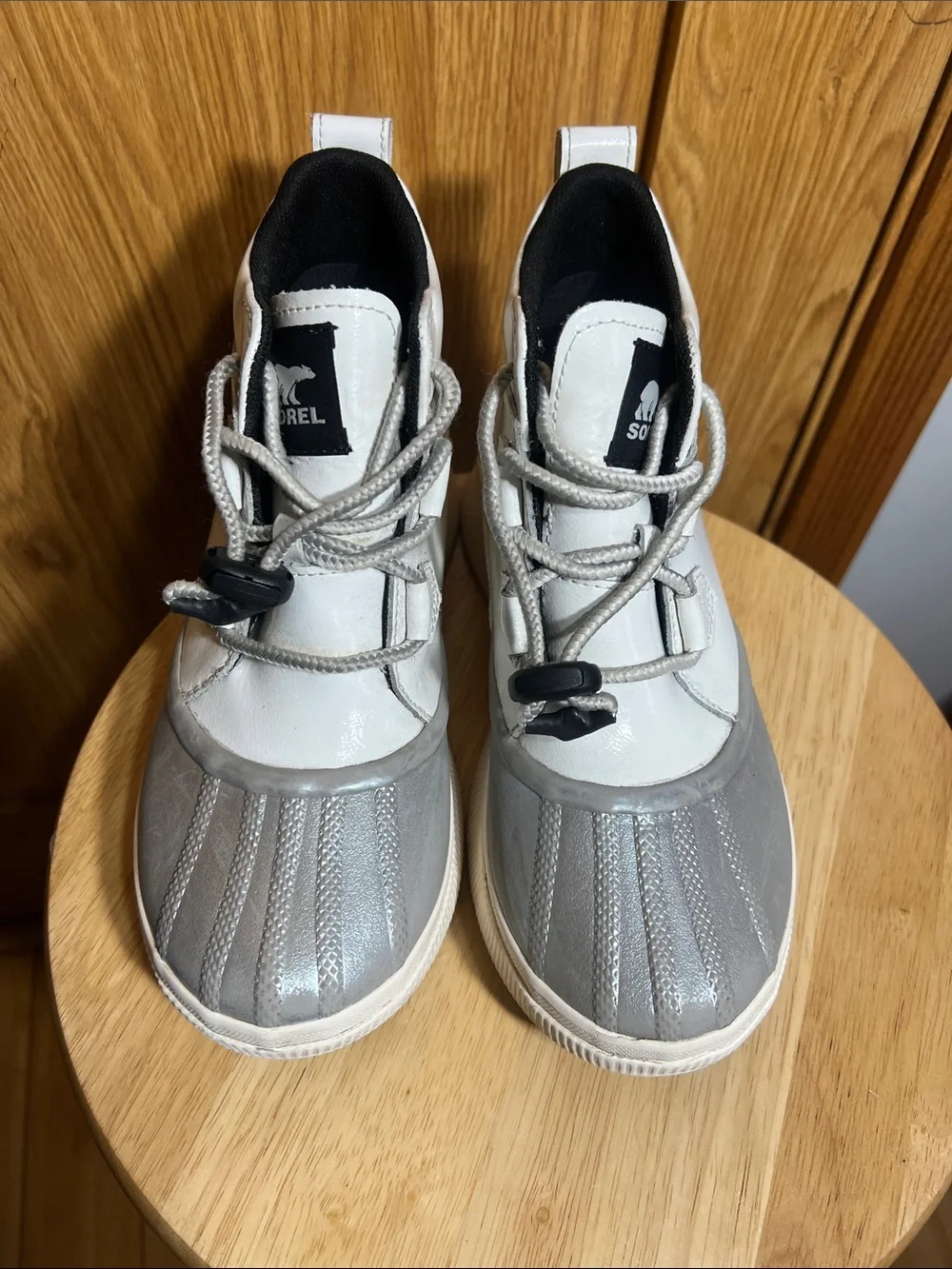 Sorel Gray & White Women's Duck Boot Sneakers